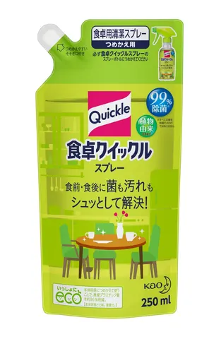 Спрей-пенка для уборки дома, аромат зелёного чая, запасной блок, Kao Dining Quickle Spray, Refill, 250ml