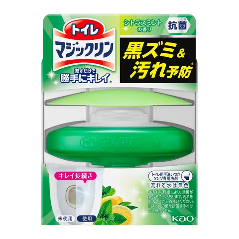 Таблетка очищающая для бачка унитаза, аромат цитруса и мяты, Kao Toilet Magiclean Self-Clean Citrus Mint, 80g