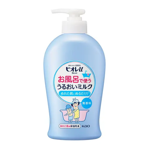 Увлажняющее молочко для тела, без аромата, дозатор, Kao Biore U Moisturizing Milk for Bath, Unscented, 300ml