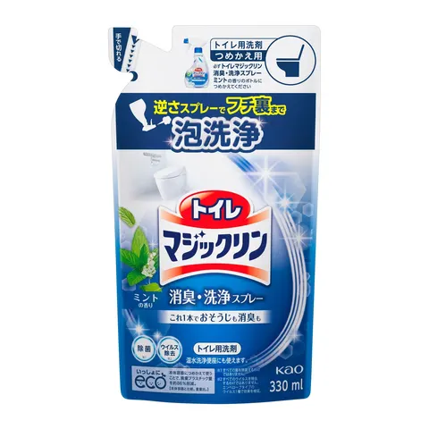 Чистящий спрей для унитаза, аромат мяты, запасной блок, Kao Toilet Magiclean Deodorant Cleaning Spray Mint Refill, 330ml