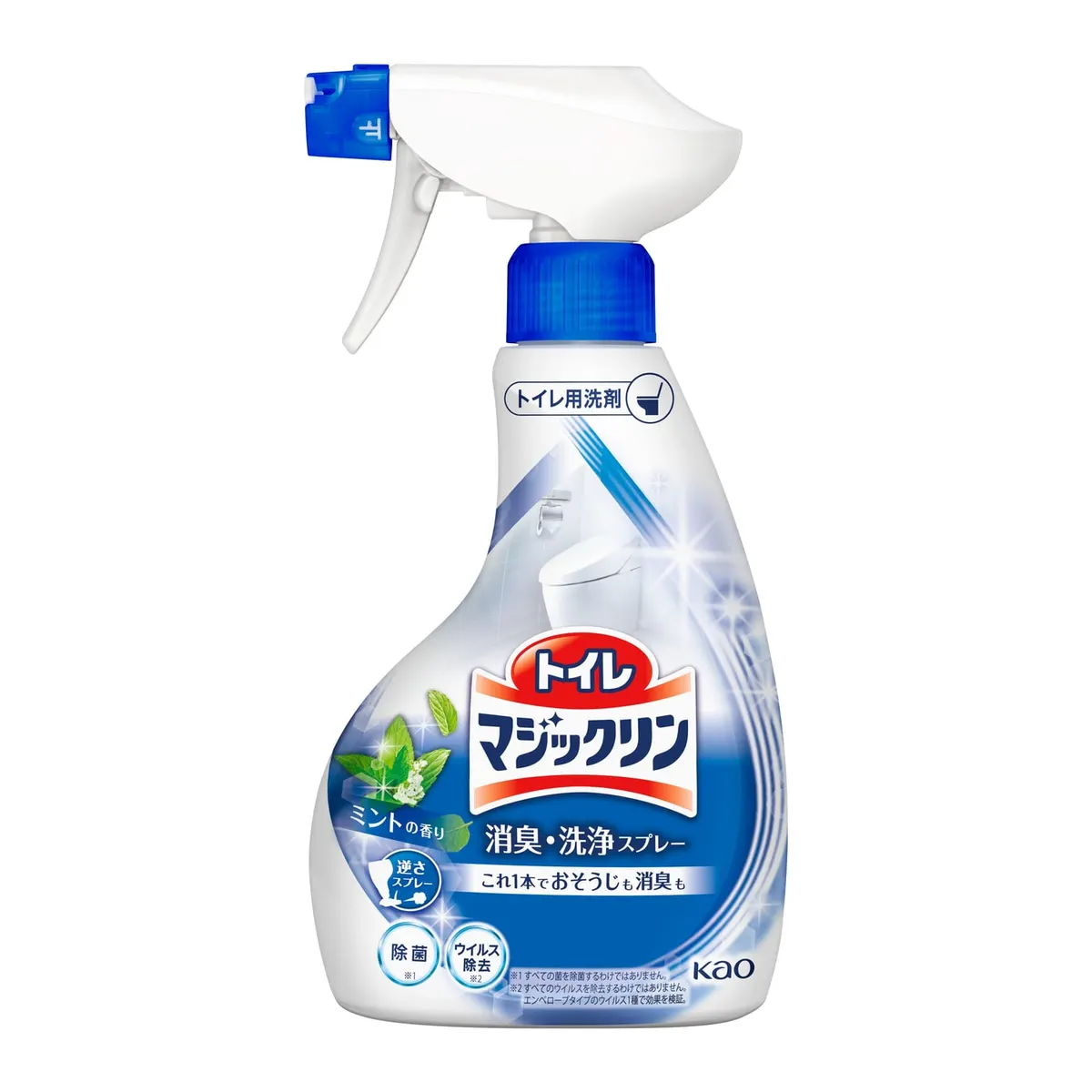 Чистящий спрей-пена для туалета, дезодорирующий, аромат мяты, Kao Toilet Magiclean Deodorant Cleaning Spray, Mint Scent, 380ml
