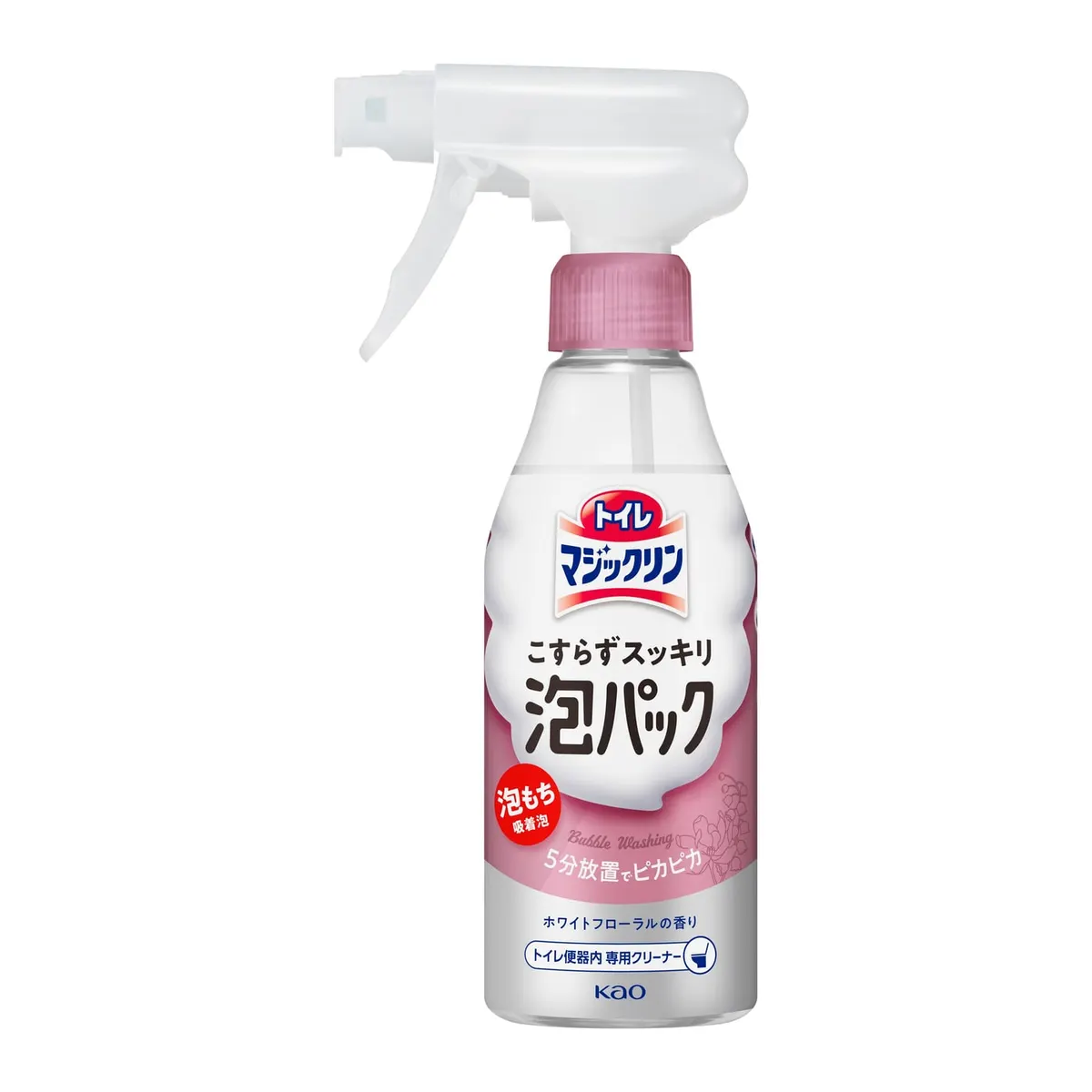 Чистящий спрей-пена для унитаза, аромат цветов, Kao Toilet Magiclean No-scrubbing Refreshing Foam Pack White Floral Scent, 300ml