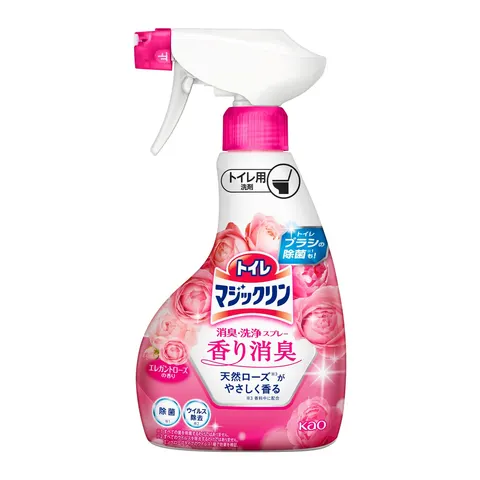 Чистящий спрей-пенка для туалета, аромат розы, Kao Toilet Magiclean Deodorizing Cleaning Spray Elegant Rose Scent, 350ml