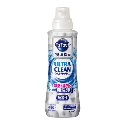 Гель для посудомоечных машин, без аромата, Kao CuCute Ultra Clean for Dishwasher Unscented, 480g