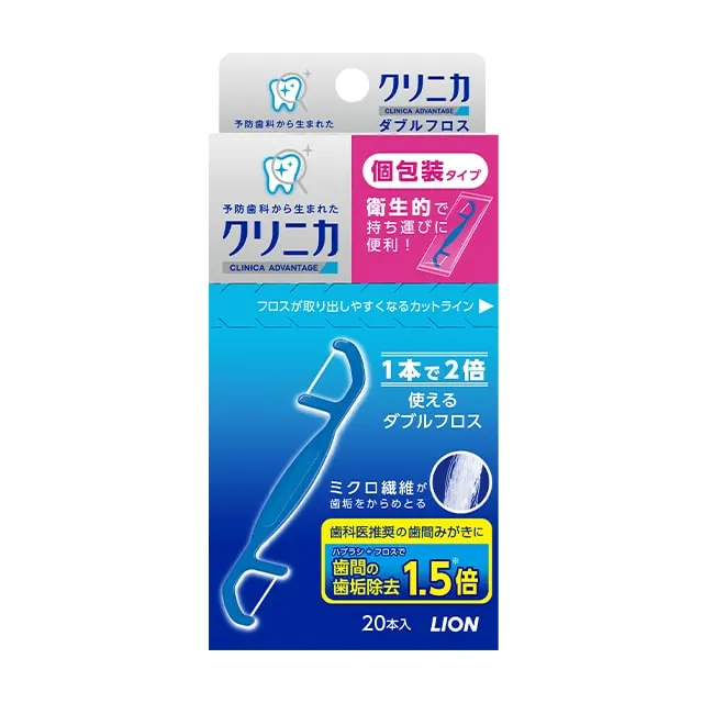Зубная нить двойная, Lion Clinica Double Floss, 20шт