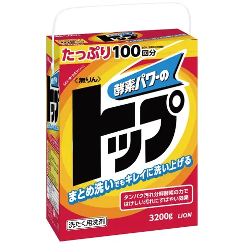 Lion Phosphorus-Free Top Laundry Detergent Powder, 3.2kg