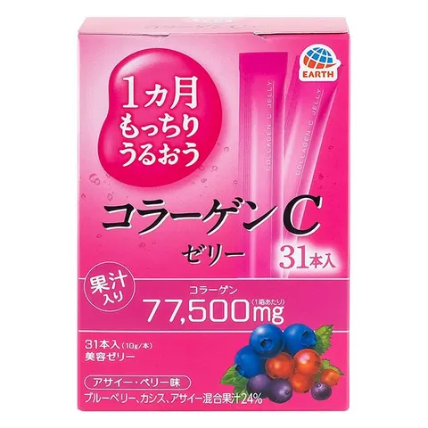 Earth Collagen C Jelly, Acai Berry Flavor, 31 Sticks x 10 g