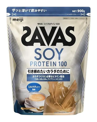 SAVAS Soy Protein 100, соевый протеин со вкусом молочного чая, 900 г