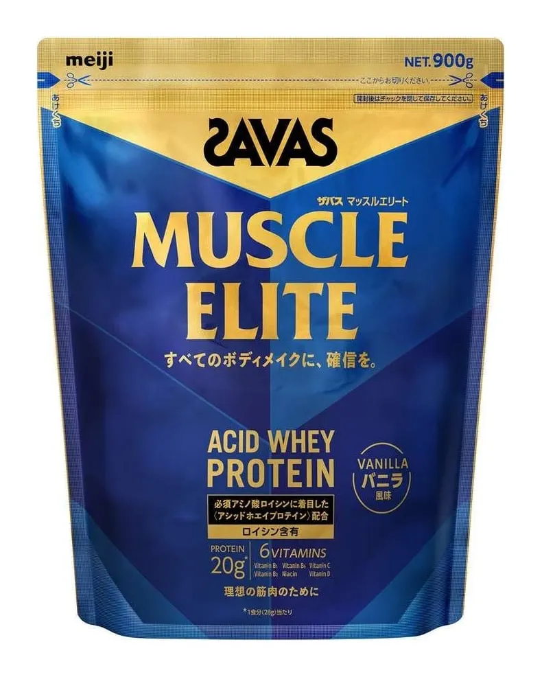 SAVAS Muscle Elite, протеин с кислой сывороткой со вкусом ванили, 900 г
