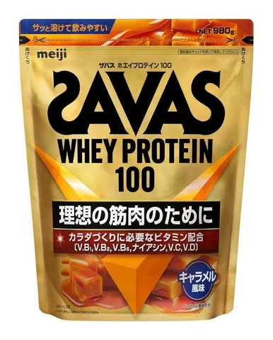 SAVAS Whey Protein 100, сывороточный протеин со вкусом карамели, 980 г