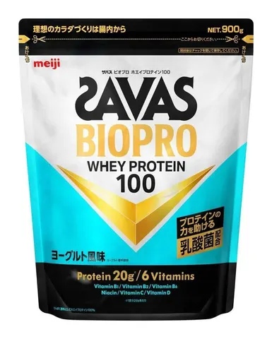 SAVAS BIOPRO Whey Protein 100, сывороточный протеин с молочнокислыми бактериями со вкусом йогурта, 900 г
