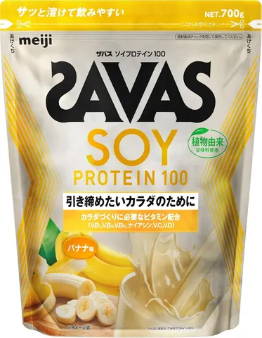 SAVAS Soy Protein 100, соевый протеин со вкусом банана, 700 г
