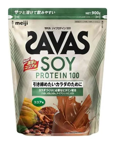 SAVAS Soy Protein 100, соевый протеин со вкусом какао, 900 г