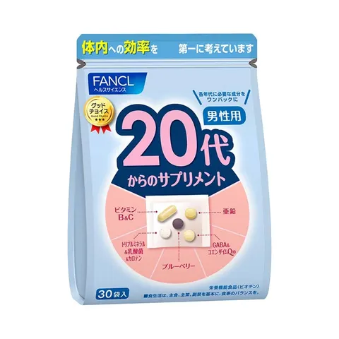 FANCL Vitamin and Mineral Supplement for Men 20+, 30 packets of 5