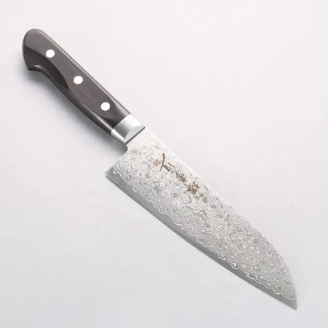 Sakai Takayuki Santoku 170 mm, AUS10 steel, 45 layer Damascus, mirror polished