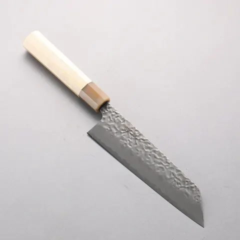 Seisuke Kumo Bunka 165 mm, Shirogami #1 (White Paper) steel, hammered tsuchime finish
