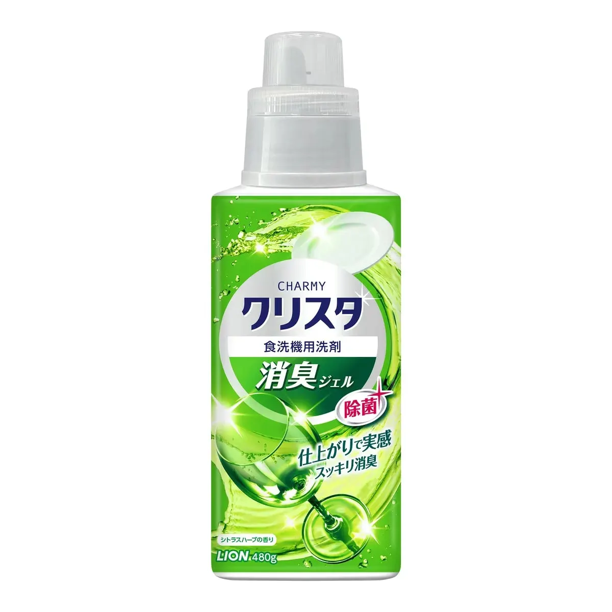 Средство для посудомоечных машин, мятно-цитрусовый аромат, Lion Charmy Christal Deodorant Gel, 480g
