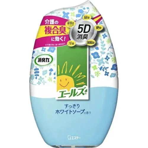 Освежитель воздуха для помещений, аромат мыла, ST Shoshuryoku Nursing Air Freshener Stationary Clean White Soap, 400ml