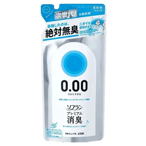 Lion Soflan Premium Deodorant Ultra Zero, Refill, 400ml