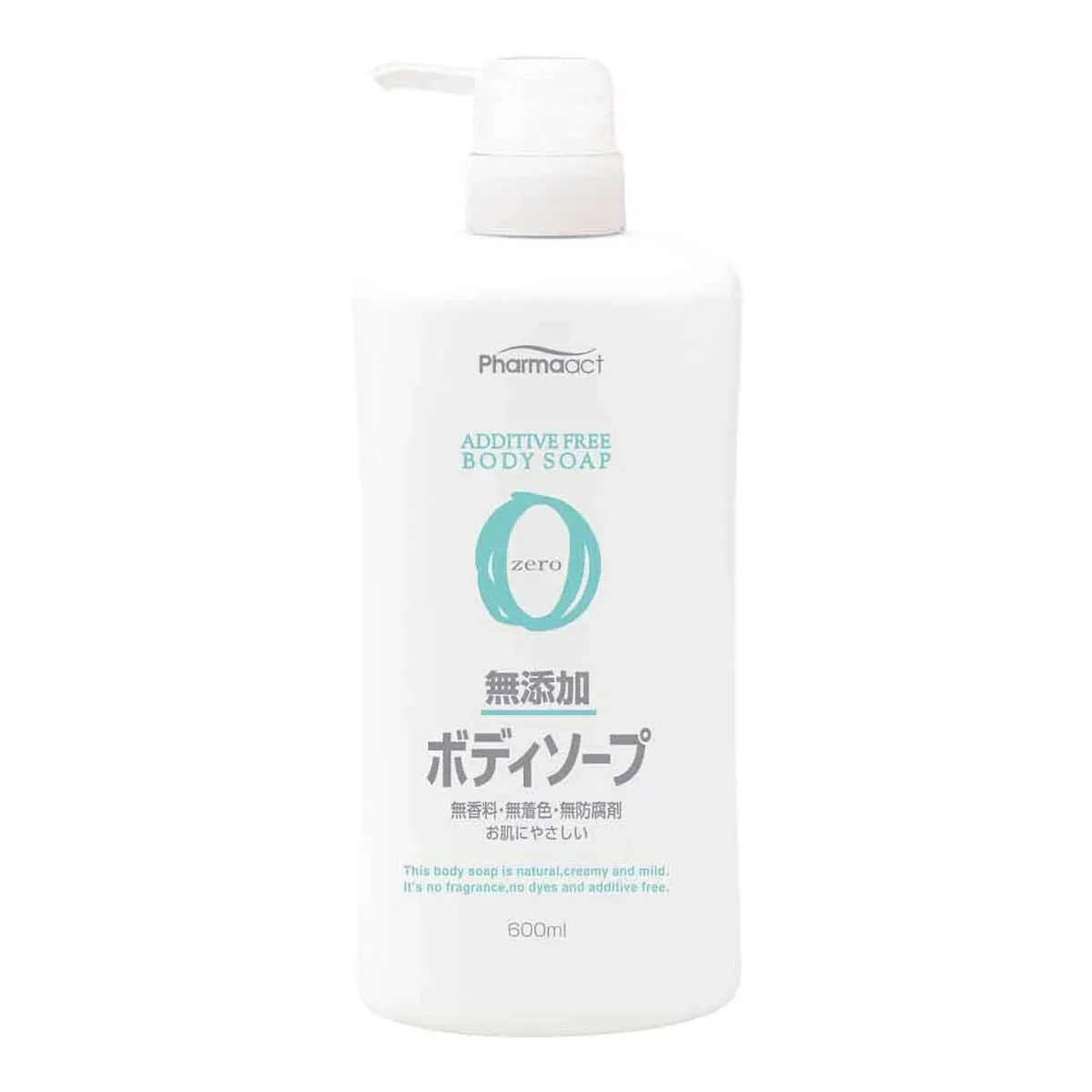 Гель для душа, для чувствительной кожи, дозатор, Kumano Yushi Pharma Act Additive-Free Body Soap, 600ml