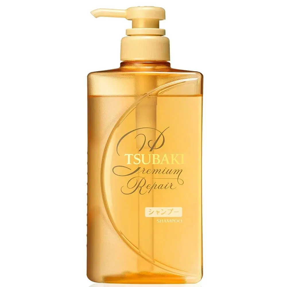 Шампунь для повреждённых волос, с маслом камелии, дозатор, Tsubaki Premium Repair Shampoo, 490ml