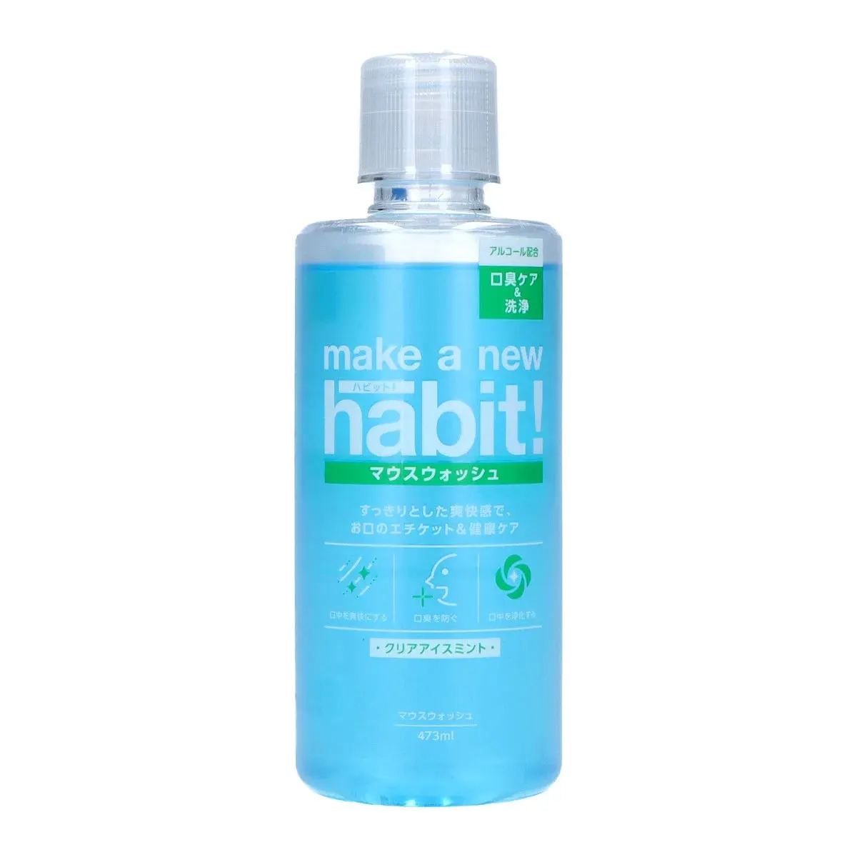 Ополаскиватель для полости рта, антибактериальный, вкус мяты, NS FaFa Make A New Habbit Clear Ice Mint, 473ml