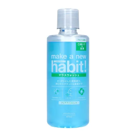 Ополаскиватель для полости рта, антибактериальный, вкус мяты, NS FaFa Make A New Habbit Clear Ice Mint, 473ml