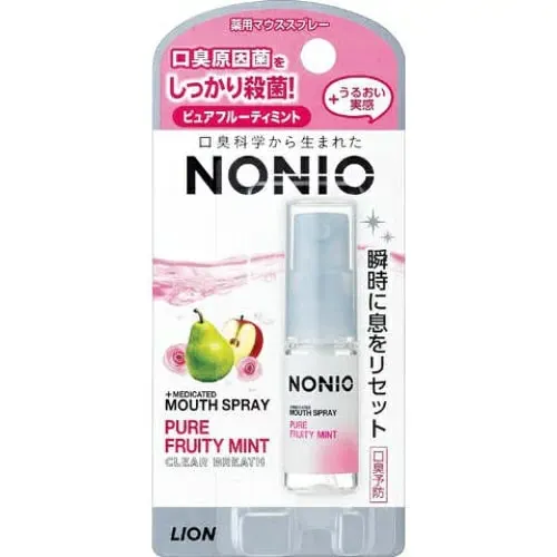 Спрей-освежитель дыхания, вкус фруктов и мяты, Lion Nonio Mouth Spray Pure Fruity Mint Bad Breath Care, 5ml