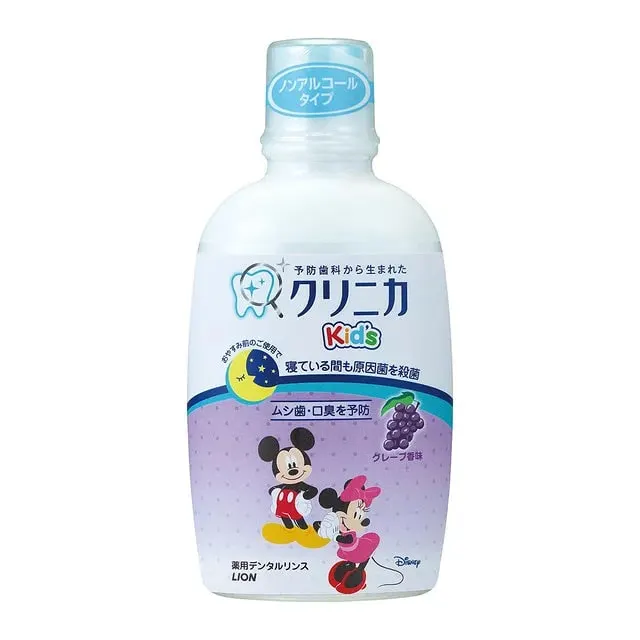 Ополаскиватель для полости рта, для детей, вкус винограда, Lion Clinica Kids Dental Rinse Juicy Grape, 250ml