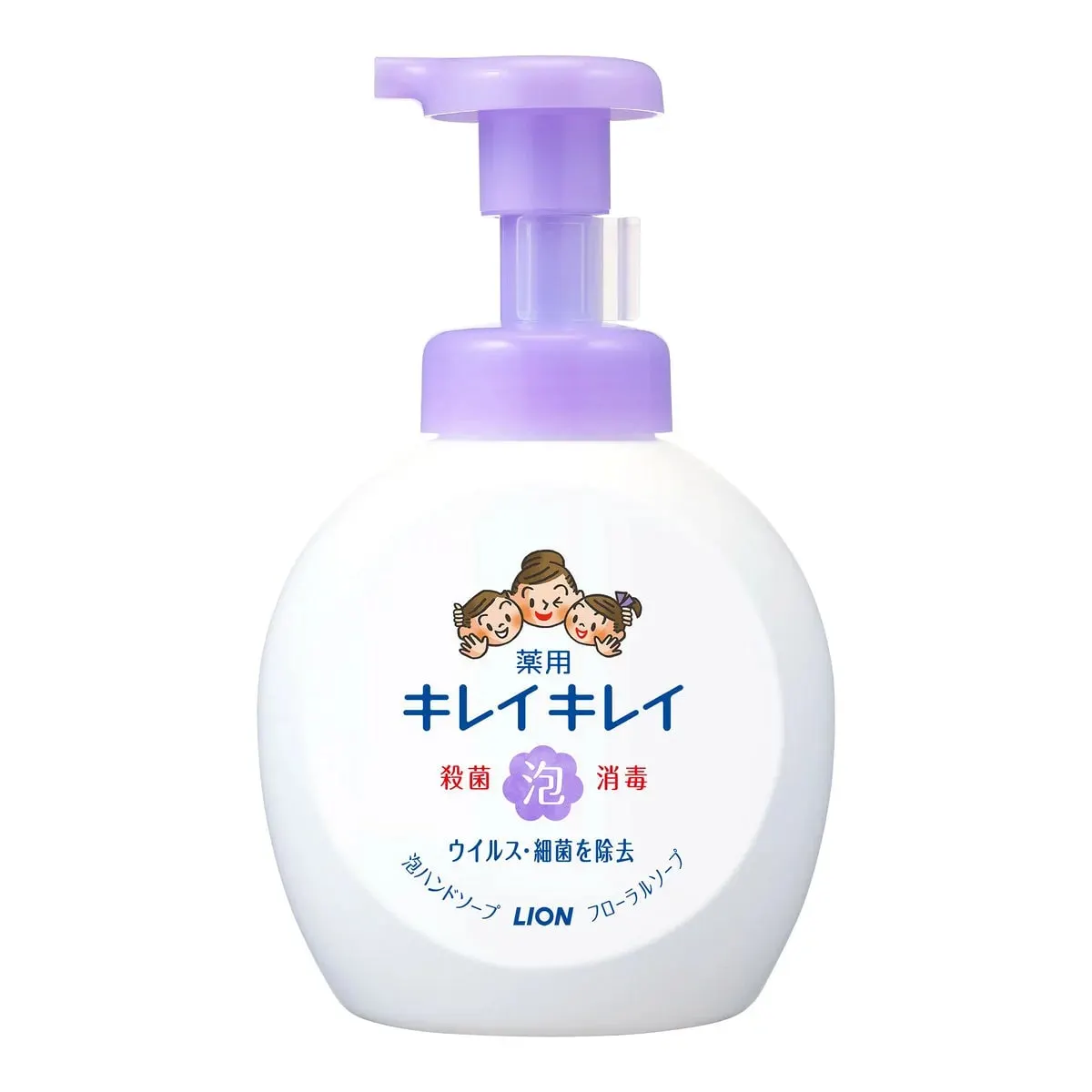 Мыло-пенка антибактериальное для рук, аромат цветов, Lion KireiKirei Medicated Foaming Hand Soap Floral Soap Fragrance, 500ml