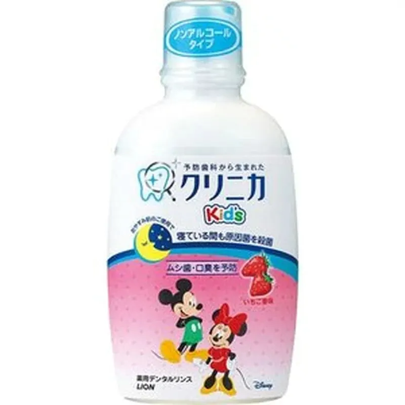 Ополаскиватель для полости рта, для детей от 3 лет, вкус клубники, Lion Clinica Kids Dental Rinse Fresh Strawberry, 250ml