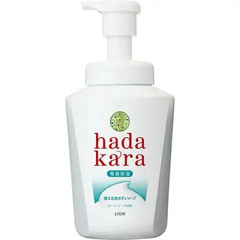 Lion Hadakara Foam Body Soap, Creamy Soap Fragrance, 550ml