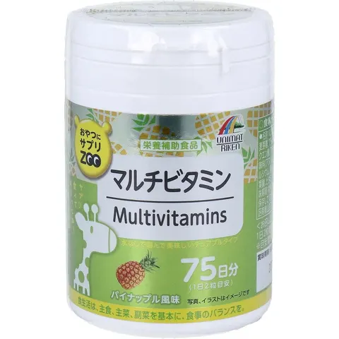 Мультивитамины с ананасовым вкусом, UNIMAT RIKEN Snack supplement ZOO Multivitamin, 150 шт
