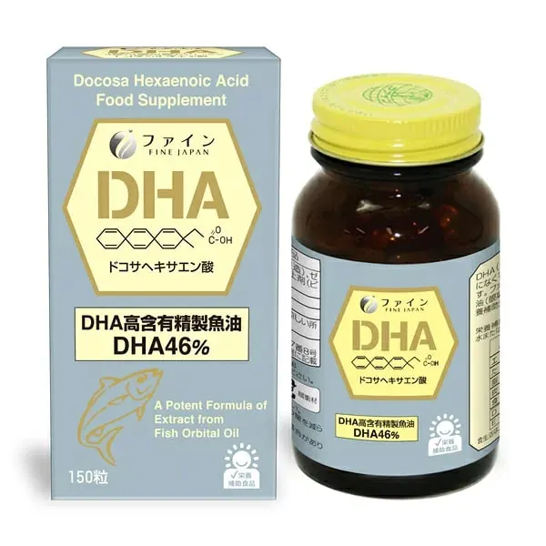 Пищевая добавка Докозагексаеновая кислота (Омега-3) на 50 дней, Fine Japan DHA, 150шт