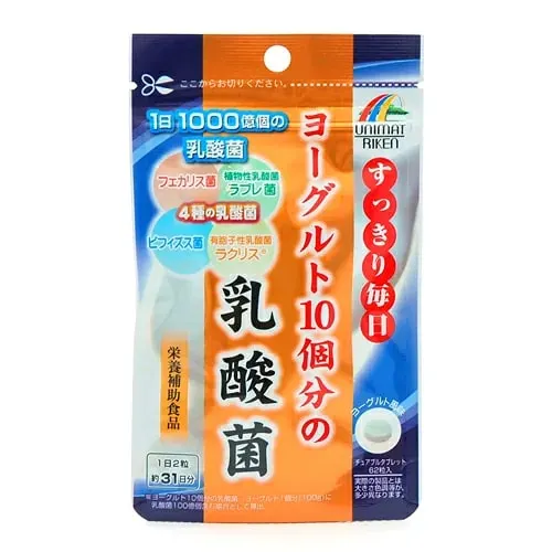 Комплекс из четырех видов лактобактерий, UNIMAT RIKEN Lactic acid bacteria equivalent to 10 yogurts, 62 шт