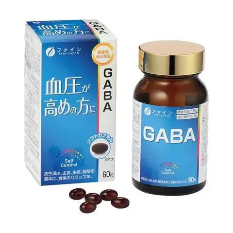 ГАБА комплекс для повышения умственной работы  на 30 дней, Fine Japan Foods with Function Claims GABA, 60 шт