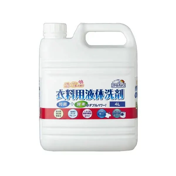 Средство для стирки белья, с ферментами, антибактериальное, Mitsuei Smile Choice Liquid Laundry Detergent, 4L