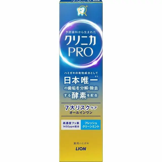 Зубная паста энзимная, профилактика кариеса, мятный вкус, Lion Clinica Pro All-in-One Fresh Clean Mint, 95g