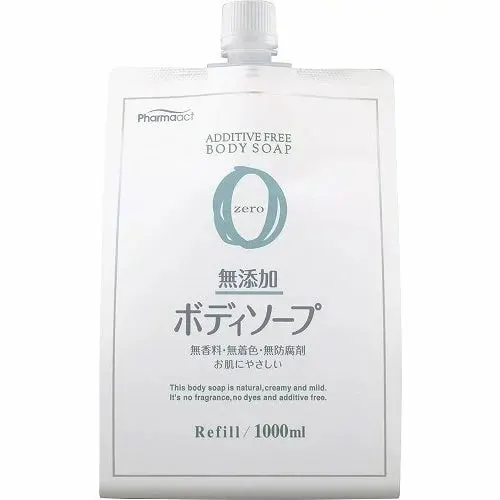Гель для душа, для чувствительной кожи, запасной блок, Kumano Yushi Pharma Act Additive-Free Body Soap, Refill, 1L