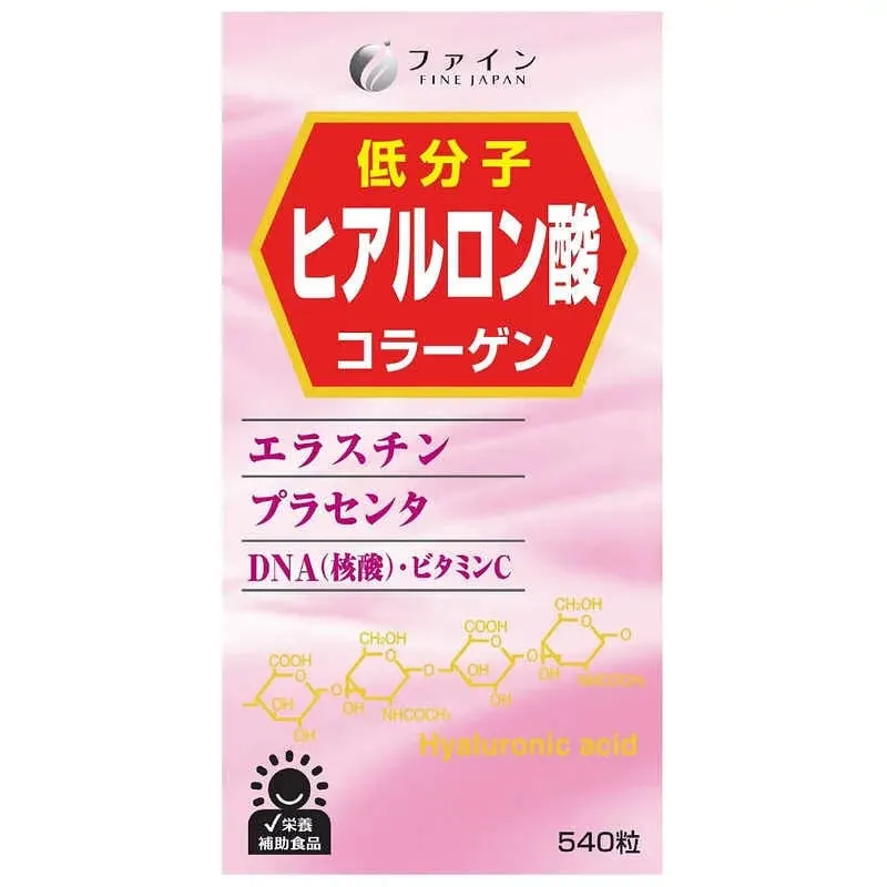 Hyaluronic Acid Комплекс гиалуроновая кислота и коллаген - разглаживает морщины и способствует устранению признаков старения, Fine Japan Hyaluronic Acid, 540 шт