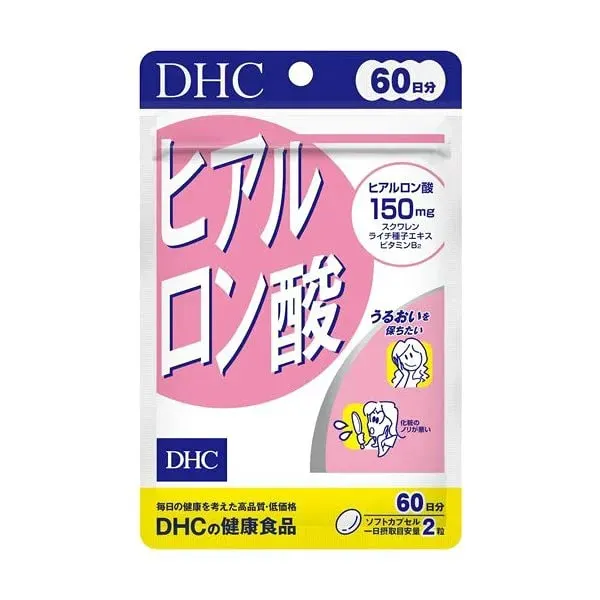 Гиалуроновая кислота, для замедления процессов старения, DHC 60 days Hyaluronic Acid, 120шт