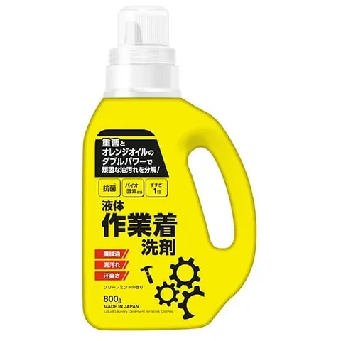 Средство для стирки рабочей одежды, с ферментами, Mitsuei Liquid Work Detergent, 800ml