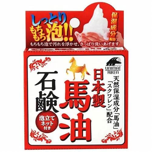 Мыло с лошадиным маслом, UNIMAT RIKEN Horse oil soap, 100ｇ