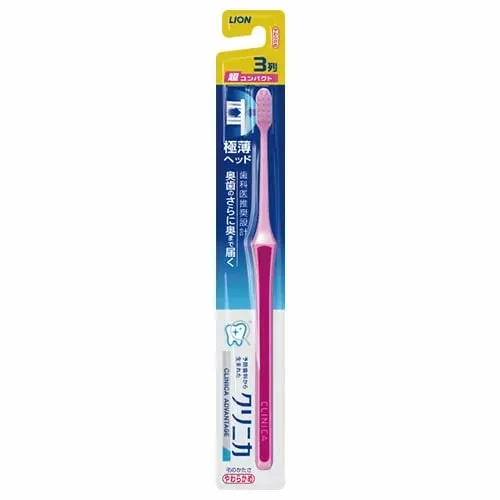 Зубная щётка мягкая, суперкомпактная, 3-х рядная, Lion Clinica Advantage 3 Row Super Compact Toothbrush Soft, 1шт