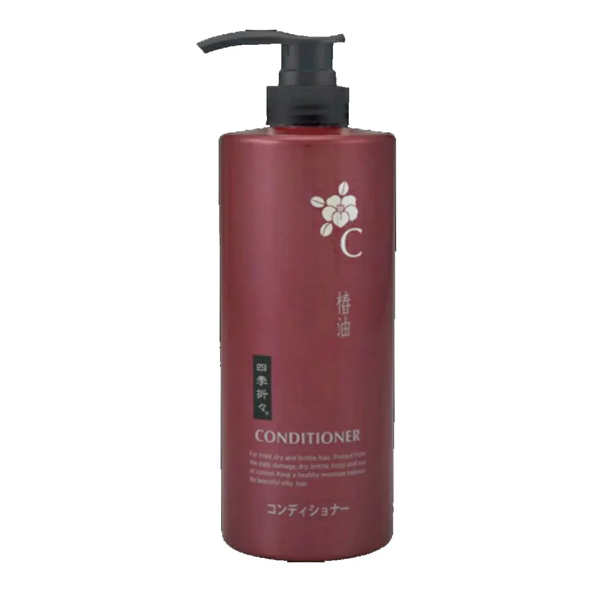 Кондиционер для окрашенных, сухих и повреждённых волос, Kumano Yushi Four Seasons Camellia Oil Conditioner, 600ml