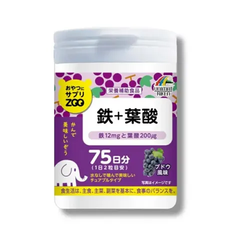 Железо + Фолиевая кислота - источник энергии и заряд бодрости, UNIMAT RIKEN Supplement Iron + Folic Acid, 150 шт