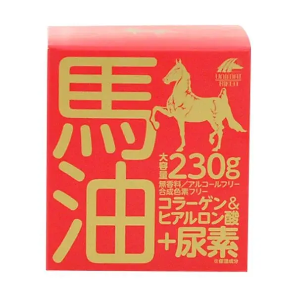 Крем для тела - с лошадиным маслом + мочевиной, хорошо смягчает, UNIMAT RIKEN Horse oil cream + urea, 230ｇ