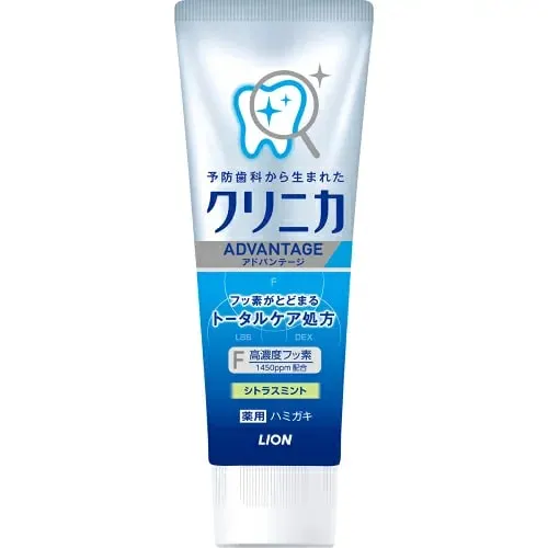 Зубная паста комплексного действия, вкус цитруса и мяты, Lion Clinica Advantage Toothpaste Citrus Mint, 130g
