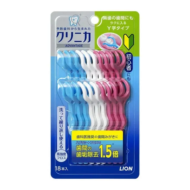 Зубная нить Y-образная, Lion Clinica Sponge Floss (40м), 18шт