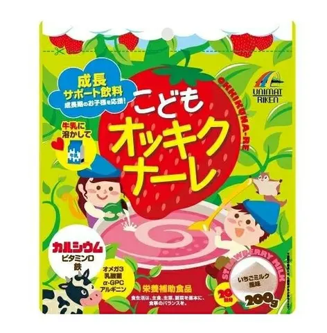 UNIMAT RIKEN Children's Okkikunare Strawberry Milk Flavor